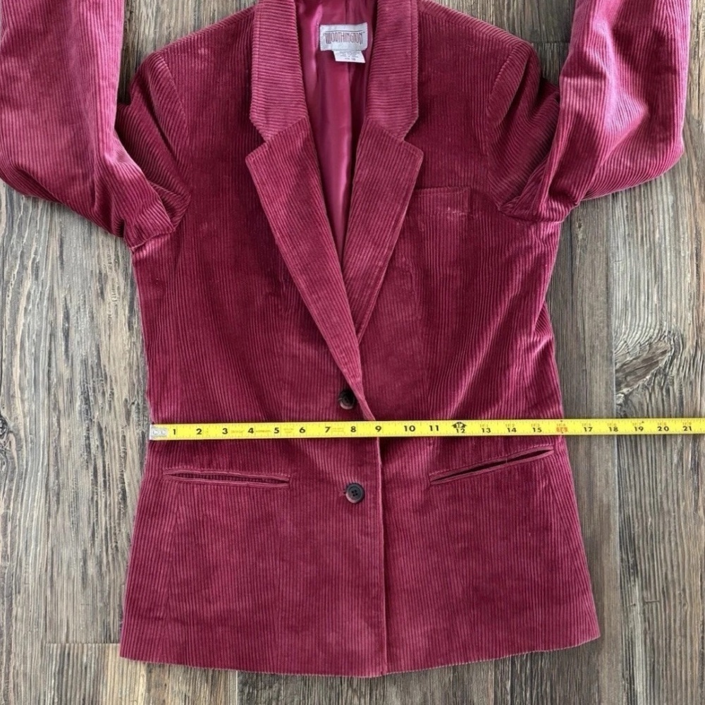 Vtg Worthington Corduroy Blazer Jacket Womens 10 Mauve Pockets Career Preppy - Picture 7 of 10